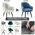 thumbnail image 4 of Curved Back Dining Chair Covers with Armrest, Stretch Accent Dining Room Chairs Covers Slipcovers with Arms, Office Desk Chair Covers, Swivel Armchair Cover Protector for Vanity, 4 of 6