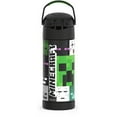 thumbnail image 4 of Thermos Kids Stainless Steel Funtainer Bottle with Straw, Dishwasher Safe, Leak Proof, Minecraft 14 oz, 4 of 12