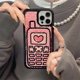 thumbnail image 2 of Ins Love - Funda de teléfono de felpa con patrones geométricos, funda suave a prueba de golpes para iPhone 14 11 12 13 Pro Max X XR XS Max zhangyuxiang LED, 2 of 2