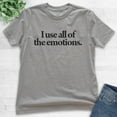 thumbnail image 2 of Kids I Use All Of The Emotions T-shirt, Youth Kids Boy Girl T-Shirt, Funny Crazy Girl Shirt, Dark Heather Gray, Medium, 2 of 4