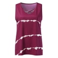 thumbnail image 4 of Femme Mode Été Décontractée Col Rond Imprimé à Rayures Tops Gilet Blouse, 4 of 6