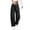 Black, variant on Women's Leopard Cargo Pants Drawstring Elastic Waist Four Way Stretch Pants for Women Straight Leg Loose Casual Trousers with Pockets Purple M
