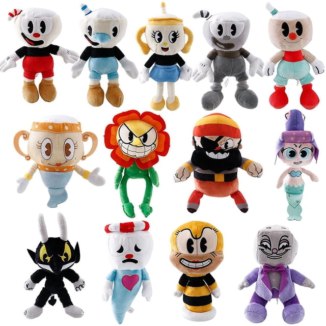 Juguetes de peluche Cuphead, muñecos de juego Mugman, juguetes de peluche, el diablo, el legendario cáliz, rey de dados, animales de peluche, juguete para niños, regalo de cumpleaños de Navidad, Kin