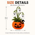 thumbnail image 6 of Crochet Halloween Potted Plant, Handmade Yarn Pumpkin Ghost Decor, 7.87 Inch Spooky Fall Tabletop Decoration for Desk, Shelf, Office, Bedroom and Home, 6 of 7