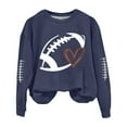 thumbnail image 3 of Blue Women Oversized Sweatshirts Funny Football Shirts for Women Football Mom Sweatshirt Women's Crewneck Sweatshirt Fall Trendy Outfits, 3 of 4