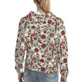 thumbnail image 7 of Disketp Dark Enchanted Flowers And Birds Womens Casual Hoodies Crew Neck Long Sleeve Sweatshirts Pullover Tops-Medium, 7 of 7