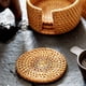 thumbnail image 4 of Tapete Aislante Para Tazas, 6 Uds., Tapetes Para Té Y Bebidas De Ratán Vintage, 4 of 7