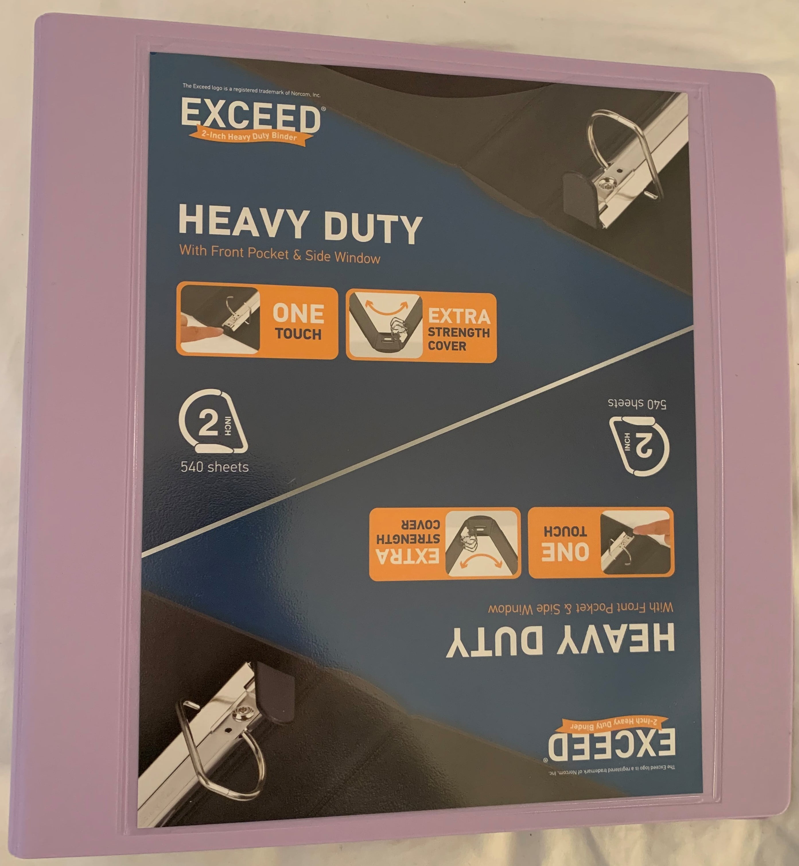 Exceed 3Ring Heavy Duty Binder, 2” Lilac Glaze, Slant Ring Walmart