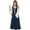 Blue, variant on GigrtiJin 4-10 Years Girls Princess Dress Color Block Off Shoulder Flare Sleeve Ruffled Suspender Dress Trendy Casual Maxi Dress