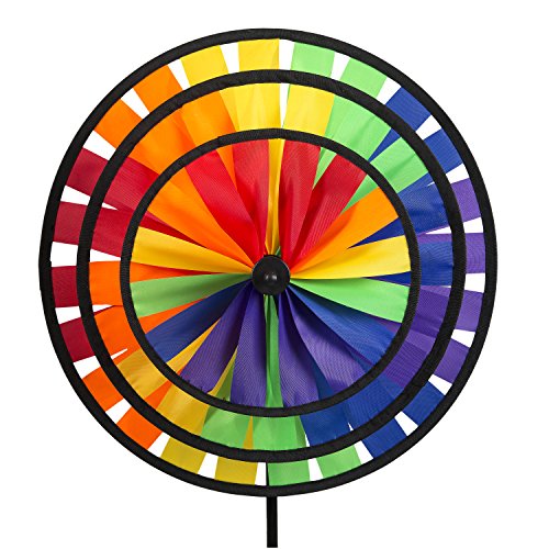 Maven Gifts In the Breeze Garden Spinner 2Pack Triple Wheel 24