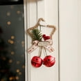 thumbnail image 6 of dajkiuy Christmas Jingle Bells Door Hanger, Star Top Vintage Bell with Bow and Berries Door Knob Pendant Hanging Ornaments for Xmas Winter Holiday Tree Doorway Decor, 6 of 6