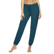 Felina | Victoria Drawstring Jogger Pant | Elasticized Cuffs | Lounge (Turkish Tile, X-Large)