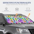thumbnail image 4 of Haiem Graffiti Pineapples Car Windshield Sun Shade (2 Pieces) Foldable Windshield Sun Shade Car Accessories for Truck SUV Pickup-Medium, 4 of 7