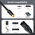 thumbnail image 4 of Cable Adaptador Masculino de 3.5 mm de hembrá a xlr, Señal estable 1/8 A XLR Cable Masculino Flexible Para Tableta, 4 of 7