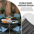 thumbnail image 2 of Orange Grey Black Geometric Round Tablecloth for 36-44 Inch Tables, Fitted Table Cover with Elastic Edge, Modern Abstract Art Waterproof Outdoor Table Cloth Protector for Patio Garden Dinner Picnic, 2 of 9
