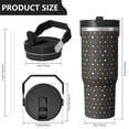 thumbnail image 4 of Modern 30oz Handheld Travel Tumbler with Handle – Double Wall Stainless Steel Insulated Cup, Flip Straw Lid, Leak-Proof & BPA-Free for Hot and Cold Drinks – Durable Coffee & Juice Mug White, 4 of 7