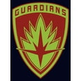 thumbnail image 2 of Women's Guardians of the Galaxy Holiday Special Guardians Badge Graphic Tee Navy Blue Large, 2 of 4