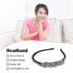 thumbnail image 4 of Sonducket Diadema con tejido de diamantes de imitación, bandas para el cabello ostentosas bohemias, diademas anchas con purpurina, accesorios de estilo de Accesorio para el cabello Blanco Sonducket AP010013-03B, 4 of 6