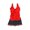 Red - redblack, variant on Profile Womens Ruffle Aztec 2 Piece Tankini, Red, 36D