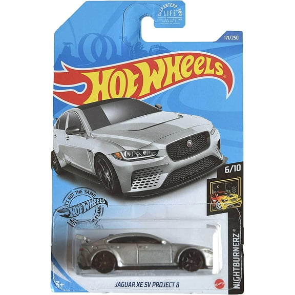 Hot Wheels Jaguar XE SV Project 8 (Silver) 2020 Nightburnerz