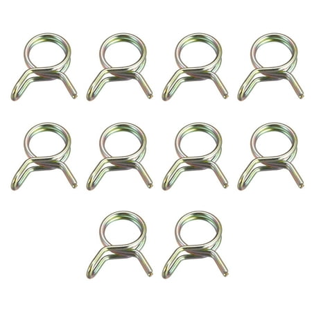 

Double Wire Spring Hose Clamp 65Mn Steel 7mm Fuel Line Silicone Tube Spring Clips Color Zinc Plated 20 Pack