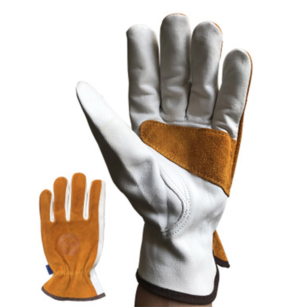 Leather Gardening Gloves X 6 Pairs Quality Double Leather Palm Rigger Gloves