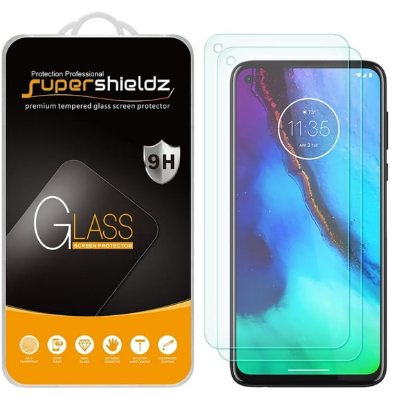 [2-Pack] Supershieldz for Motorola Moto G Stylus (2020) Tempered Glass Screen Protector, Anti-Scratch, Anti-Fingerprint, Bubble Free