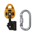 thumbnail image 2 of Polea de transporte de Aluminio 25KN perfecl adaptaciónción al equipo de protección del ascendedor de aparejo de árbol de escalada de 8 mm a 12 mm Dorado Negro, 2 of 8