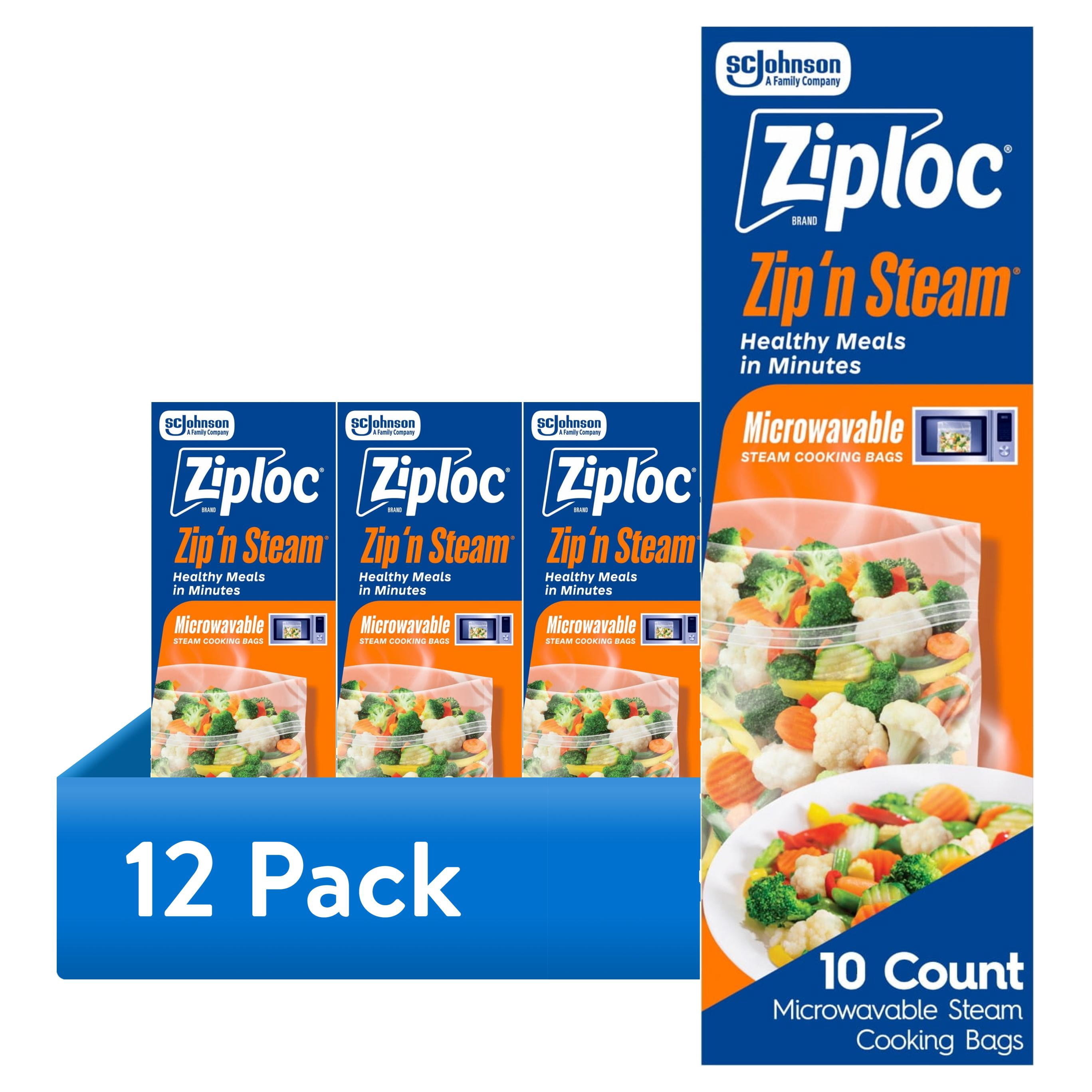 BE-MAXRAWFOOD105 20袋入り FoodSaver, FoodSaver Freeze 'N Steam Microwave Bags, 16 ct, Quart