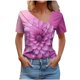 thumbnail image 1 of Top de Verano de las Mujeres, Cuello en V Moda Casual de Manga Corta Blusa, Primavera Y Verano Ligero Top, 1 of 9