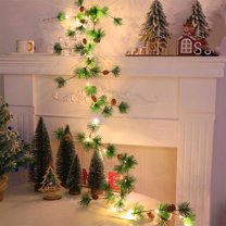 StSilkitty Festive Christmas Rattan Light String with Pinecones Bells and Red Fruit for Home Holiday Decor Easy Plug in Installation Stable and Versatile Year Round Use