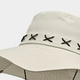thumbnail image 2 of UTSJKR Casual Wide Brim Waterproof UPF 50+ Bucket Sun Summer Travel Fishing Hiking Fisherman Hat Detachable Chin White M, 2 of 4