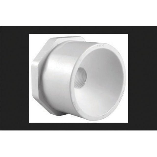 Charlotte Pipe & Foundry 4006888 4 x 2 in. PVC Pipe Reducing Bushing, Schedule 40 - White