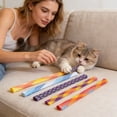thumbnail image 3 of 5pc Colorful Elastic Spring Cats Toy Set – Interactive Cat Toys for Kittens & Cats, Scratch Resistant Flexible Tube Pet Enrichment Toys, Random Colors D, 3 of 4