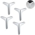 thumbnail image 2 of Paquete de 4 patas de sofá de metal, patas de muebles de estilo moderno - Plata, HANBING, 2 of 5