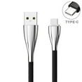 thumbnail image 5 of 6ft Long Type-C USB Cable Charger Power Sync Cord USB-C Wire [Zinc Alloy] [Black] [Fast Charge] J1V for Kyocera DuraForce Pro 2 - LG V40 ThinQ, V35 ThinQ V30 V20, Stylo 4 Plus, Q7 Plus, 5 of 6