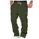 thumbnail image 1 of Puntoco Pantalones casuales largos para hombre Pantalones casuales de pierna recta con bolsillo para hombre Pantalones de chándal Pantalones largos, 1 of 4