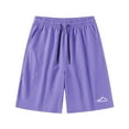 thumbnail image 5 of Toimothcn Men's Shorts Solid Color Sports Shorts With Stretchy Waist Drawstring Quickly Dry Loose Fit Summer Beach Shorts Comfy Mens Dailywear, 5 of 5