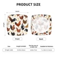 thumbnail image 6 of Daiia Square Cushion Cover,Roosters And Chickensprinted Chair Seat Coversfor Kitchen, Office, 6 of 9