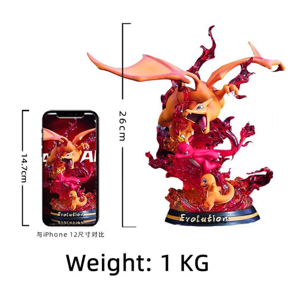 Figurines d'action Pokémon Evolution Anime pour enfants, Charizard, Mewtwo, Venusaur, Esped, Poke, lumière LED, jouet modèle, cadeau zhangyuxiang LED