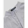 thumbnail image 4 of INCERUN S-5XL Mens Shirts Short Sleeve Cotton Linen Button Up Shirts Vintage Tops, 4 of 7