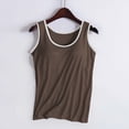 thumbnail image 4 of Clearance!Uooqdmx Tank Tops with Built in Bras, Shelf Bra Tank Tops for Women, Basic Tank Tops for Women, Padded Tank Tops for Women, Workout Tank Tops Woman, Coffee L, 4 of 8