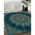 thumbnail image 3 of Ahgly Company Tapis d'Intérieur Lavables en Machine Rectangle Aigue-Marine de Transition, 2' x 3', 3 of 7