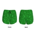 thumbnail image 5 of Xecao's Green Glitter for a double-layer running short for women, perfect for gym, tennis, and more, featuring a convenient pocket., 5 of 9