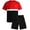 True Red Black, variant on RBX Boys Shorts Set - 2 Piece Short Sleeve T-Shirt and Fleece Sweat Shorts Athleisure Set (4-12)