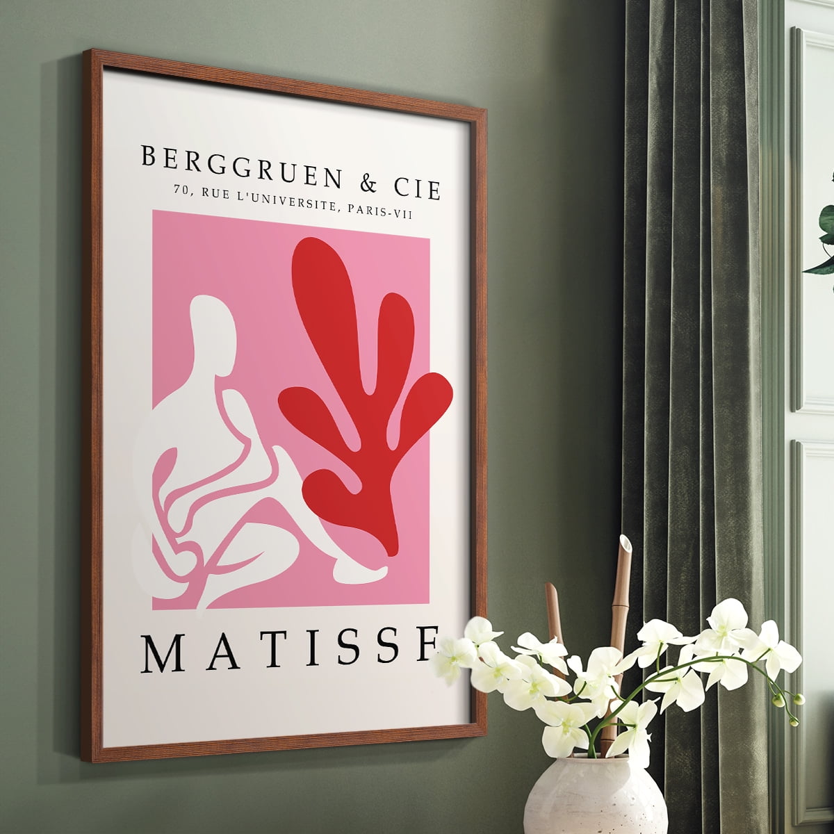 Matisse CXXIV Framed Print in Brown Solid Wood 8 x 10 Framed Print