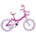 thumbnail image 1 of RoyalBaby Princess Girl Kids Outdoor Bicycle 18" with Kickstand, Bunny/Fuchsia, 1 of 12