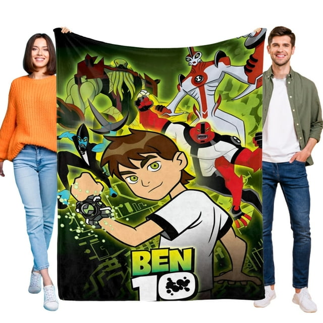 Ben 10 anti-pilling, suave, ligera, esponjosa y acogedora de lujo para hogar y cocina – Perfecta para niños y adultos,150X200cm