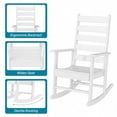 thumbnail image 2 of FURRYFECTION Outdoor Rocking Chair with High Ladder Back,HDPE Plastic Porch Rocker Chairs for Patio,Garden,Lawn,Balcony,White, 2 of 9