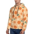 thumbnail image 2 of Hoodies for Men - Cute Orange Flower Leaves Long Sleeve Comfrt Men'S Fashion Hoodies & Sweatshirts, Sweatshirts for Men Hoodies Pullover Clothing Clothes with Pouch, 2 of 7